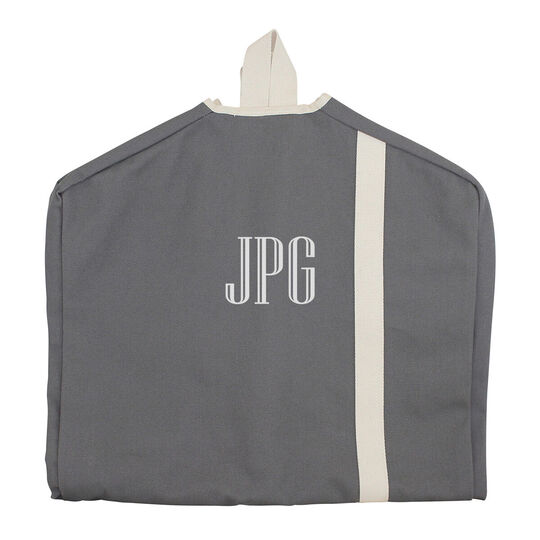 Personalized Grey Garment Bag